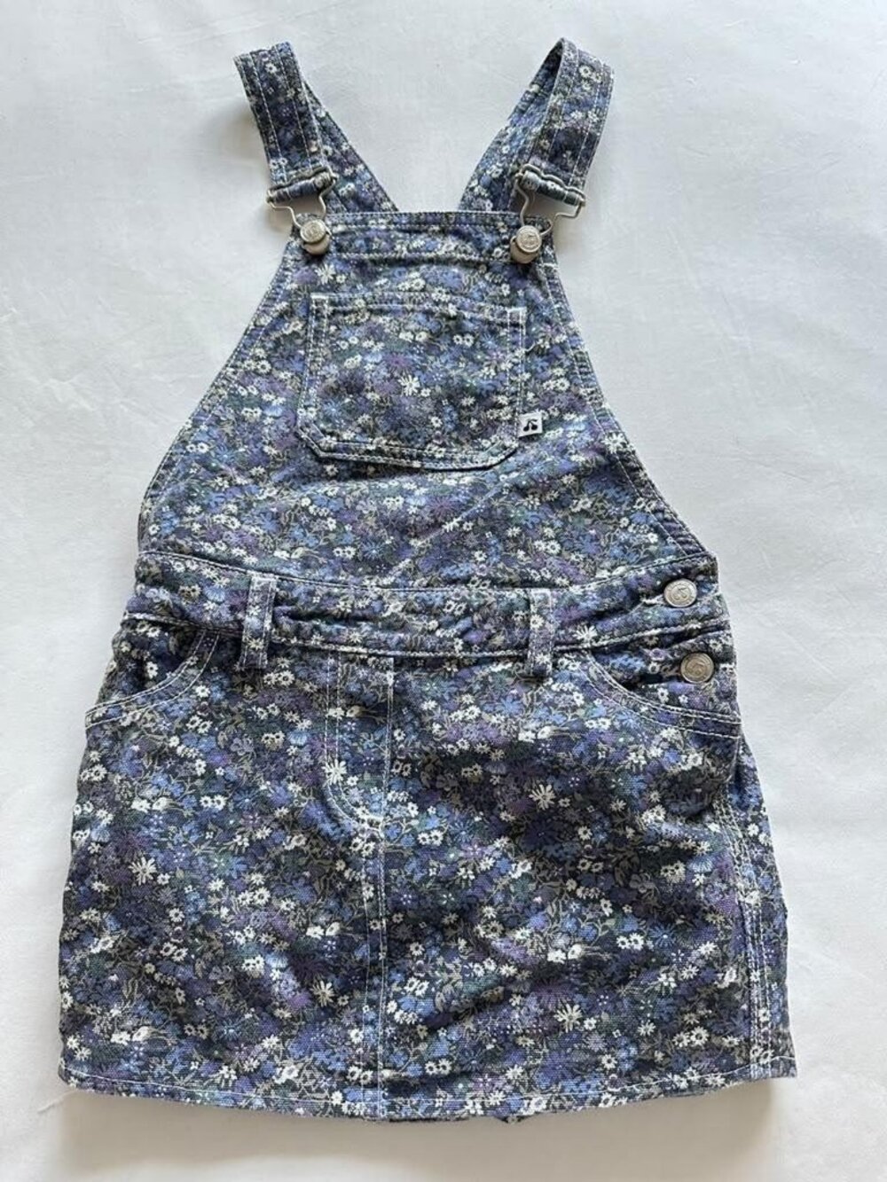 Bonpoint Girls Floral Print Overall Dress Size 6Y